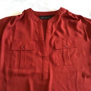 INC Burnt Orange Sleeveless Blouse, Sz. XS